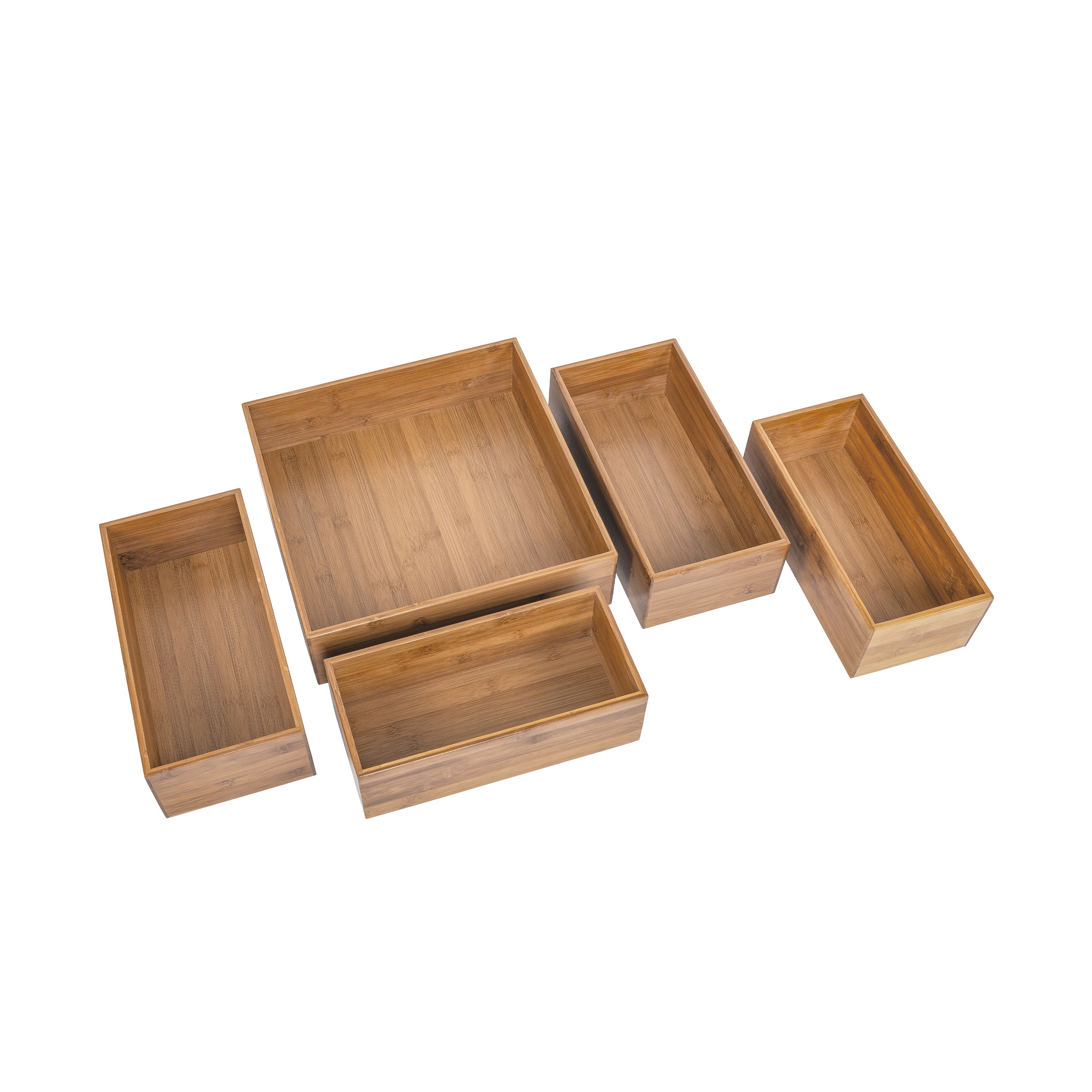 Seville Classics set 5 scatole bamboo organizer