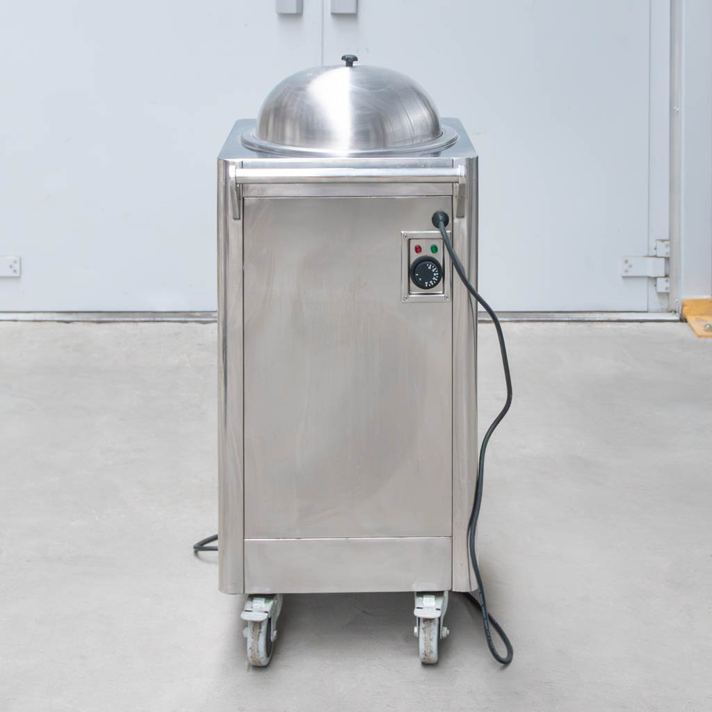 Distributore piatti riscaldato carrellato 45x45x106 cm inox