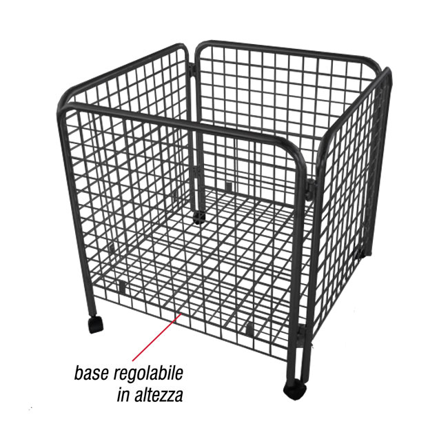 Agosistem Bancarella Pieghevole Base Regolabile Nera 75x75
