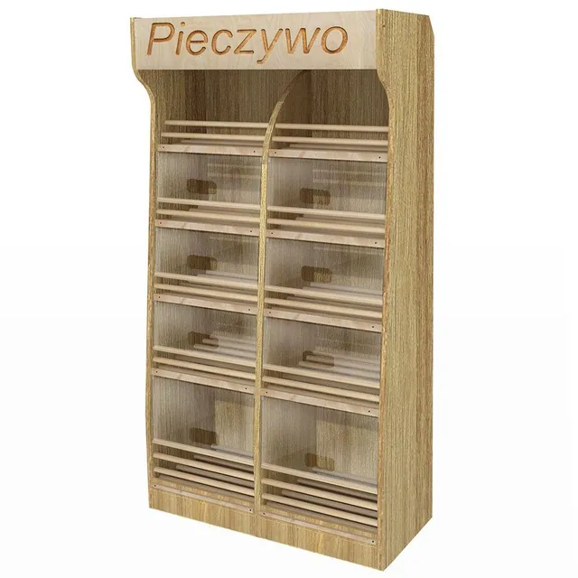 Scaffale pane 200x100x50 cm legno LED plexiglass rovere