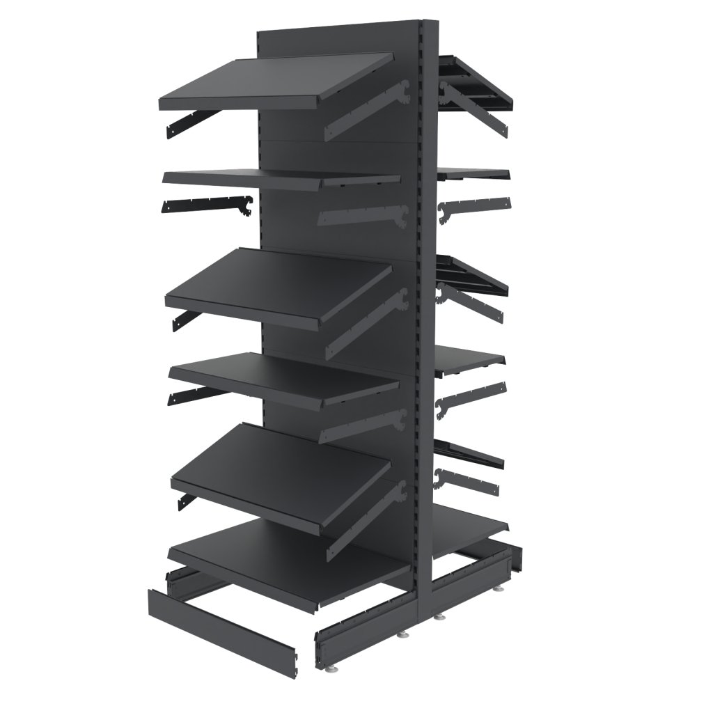 Mega-M Merkury II Scaffale Negozio Gondola Grafite 210 cm