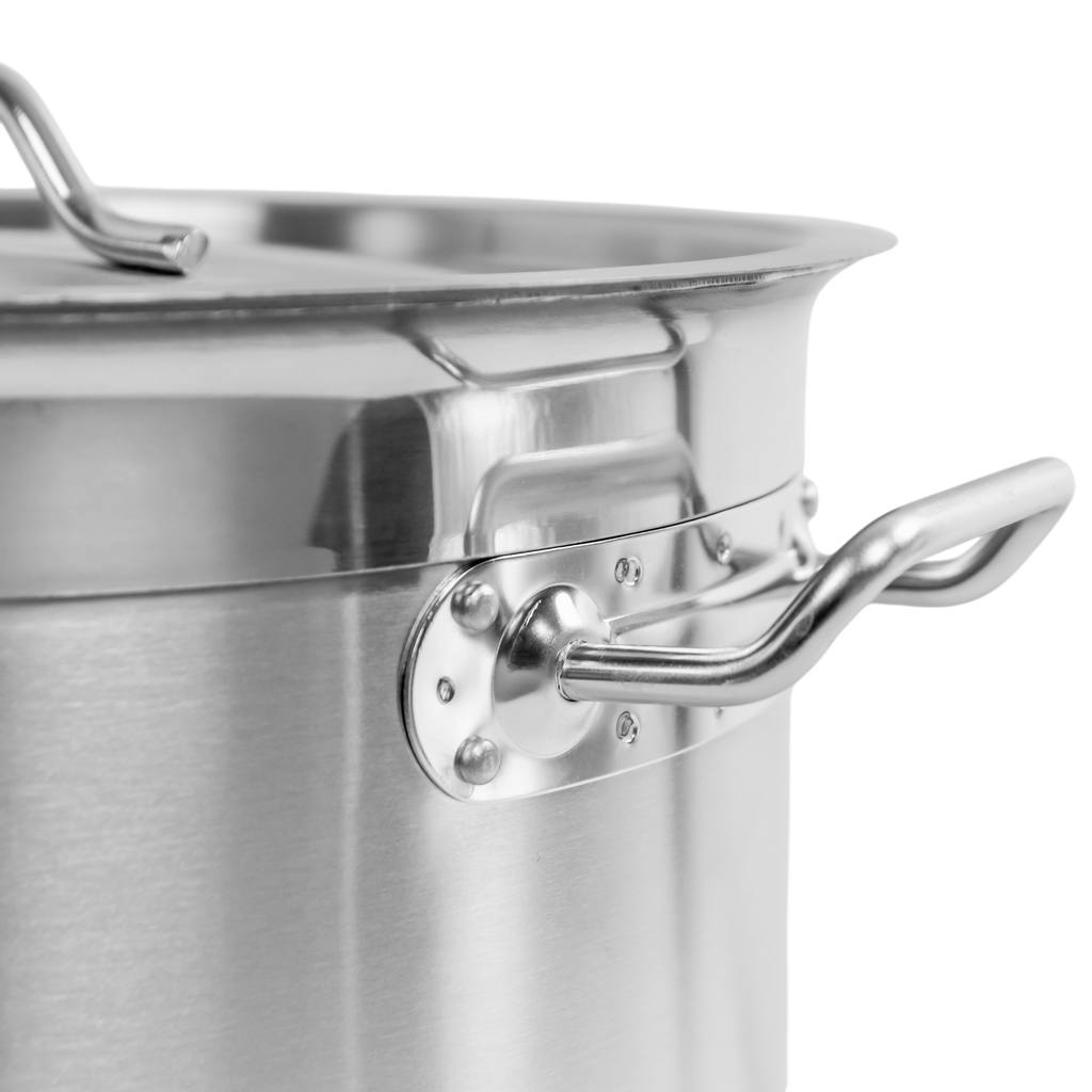 Mega-M Pro 25L pentola inox alta 32x32 cm con coperchio