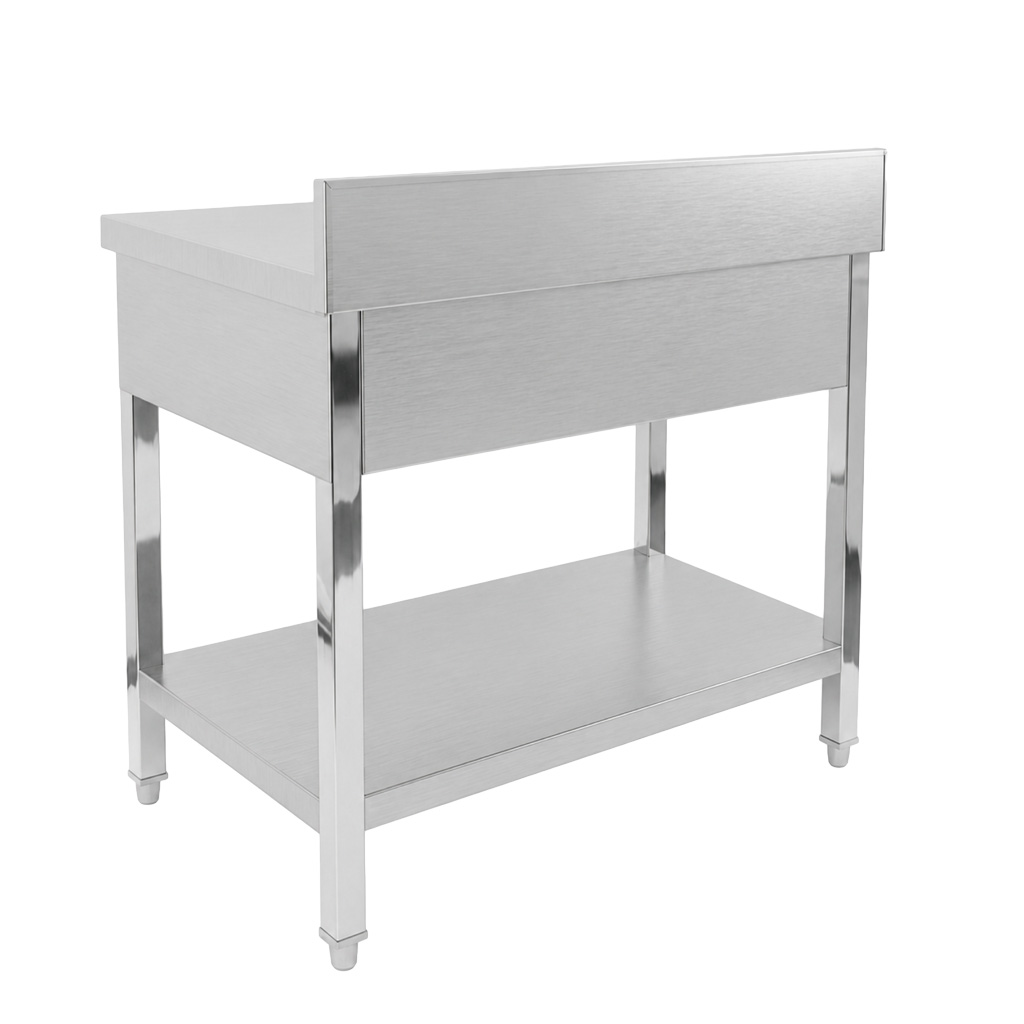 Mega-M X tavolo inox 100x60x85 cm 3 cassetti alzatina