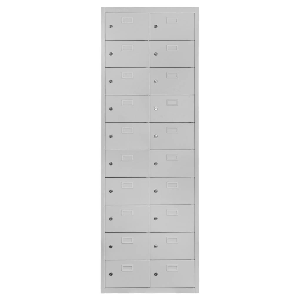 Mega-M 20 scomparti armadietto metallo 60x30x180 grigio