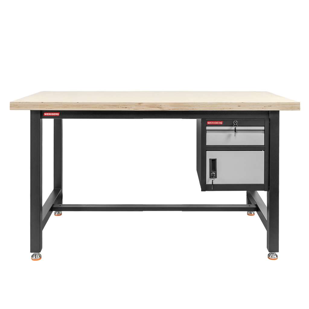 Werkberg S-150 banco da lavoro 150 cm con armadio grafite