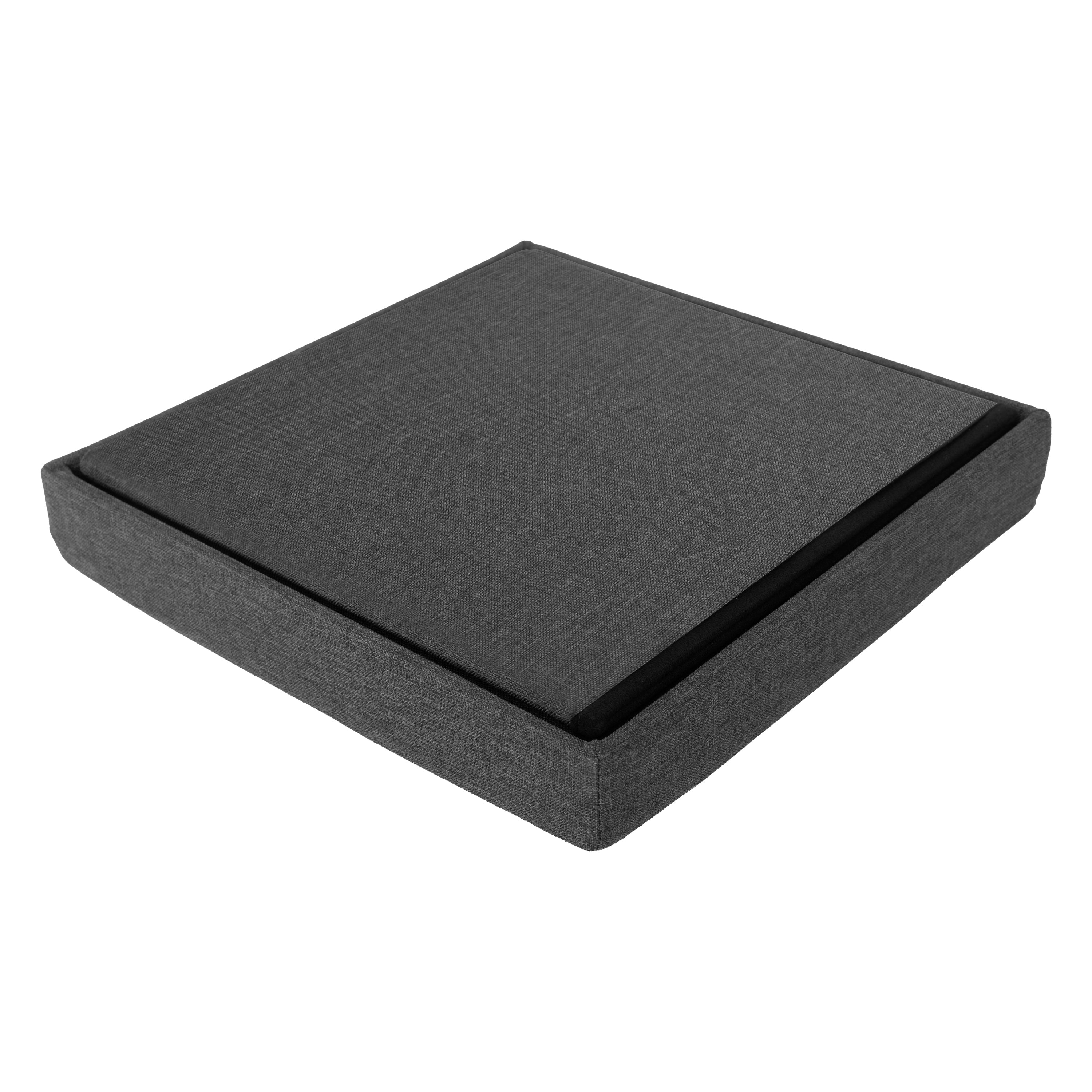 Seville Classics pouf contenitore grigio 40 cm portata 225 kg