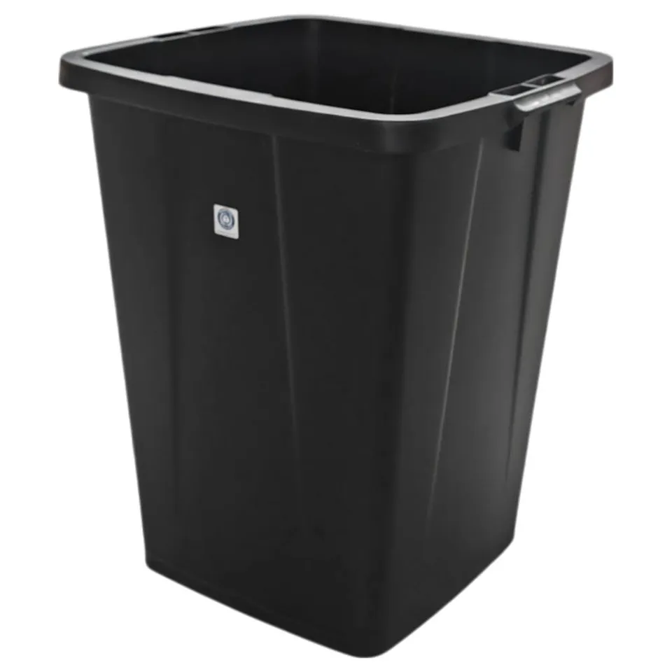 Inserto secchio plastica 90L nero 61x49x51 cm con maniglie
