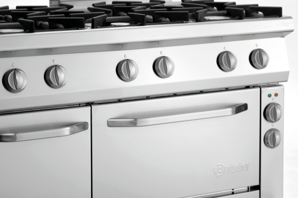 Bartscher 2851361 cucina gas 6 fuochi forno elettrico GN 1/1