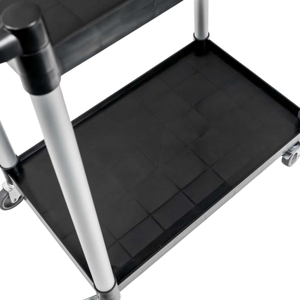 Mega-M carrello servizio nero 80x40x95 cm 2 ripiani plastica