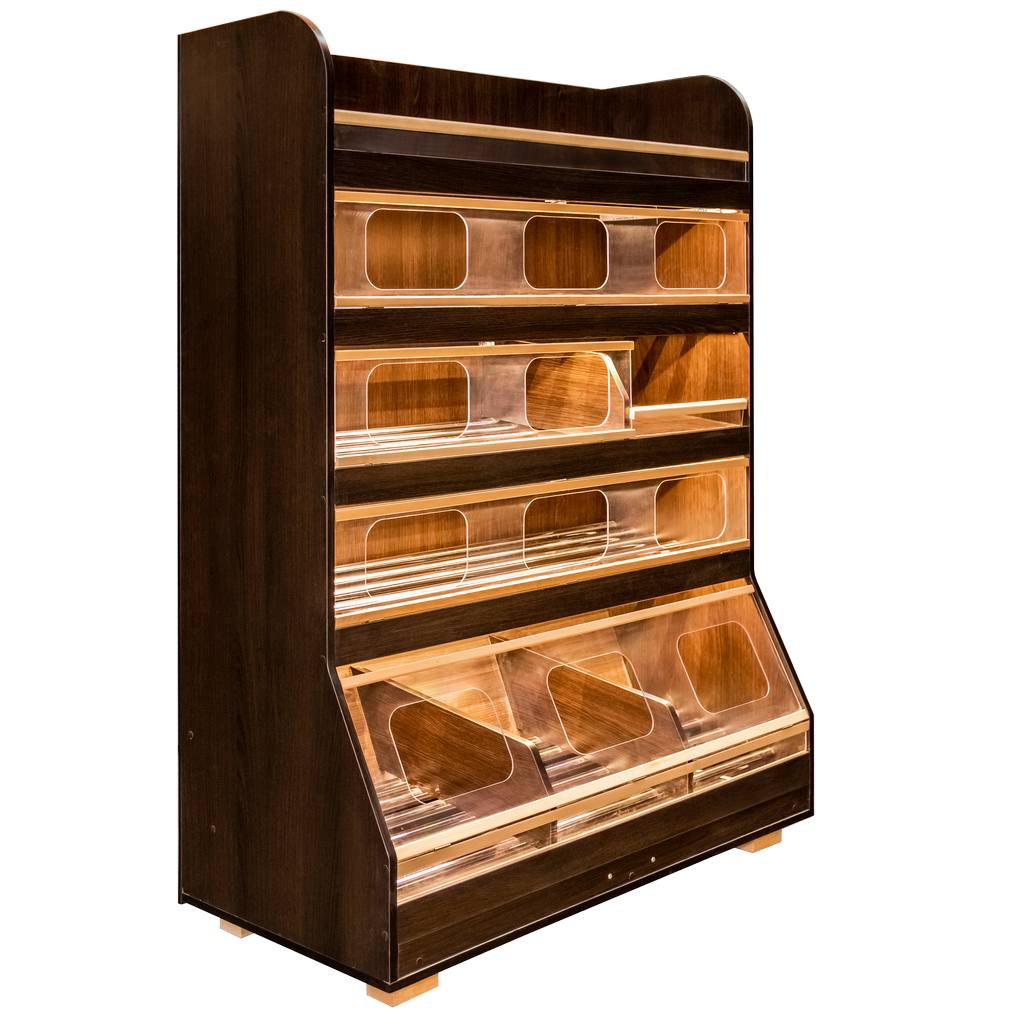 Venge Magia espositore pane 125 cm LED plexiglass