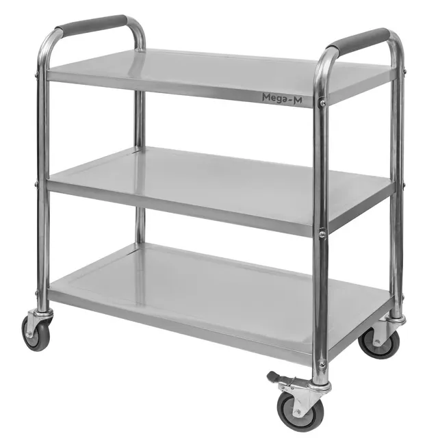 Mega-M Standard carrello di servizio inox 3 piani