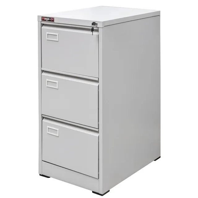Mega-M Schedario metallico 3 cassetti A4 grigio