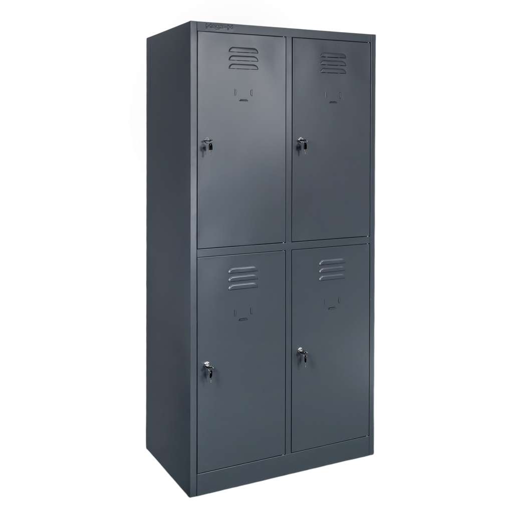 Mega-M 80x50x180 Armadietto Spogliatoio 4 Ante Grafite