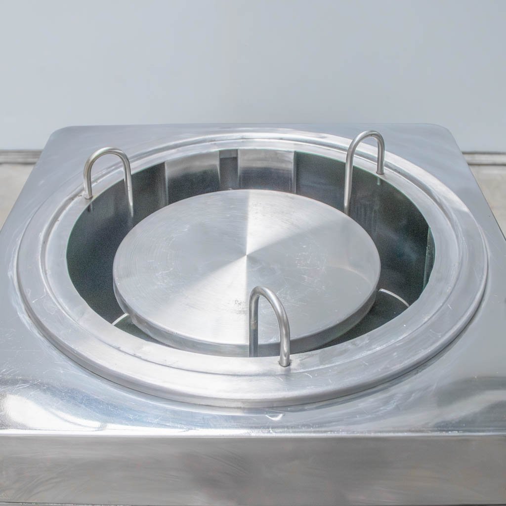 Distributore piatti riscaldato carrellato 45x45x106 cm inox