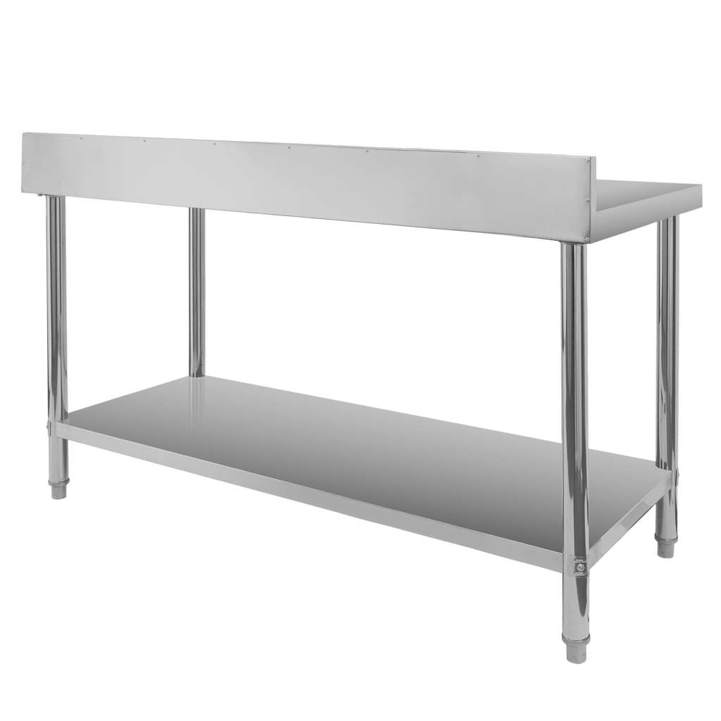 Mega-M X Standard Tavolo Inox 150x70x85 cm con Alzatina