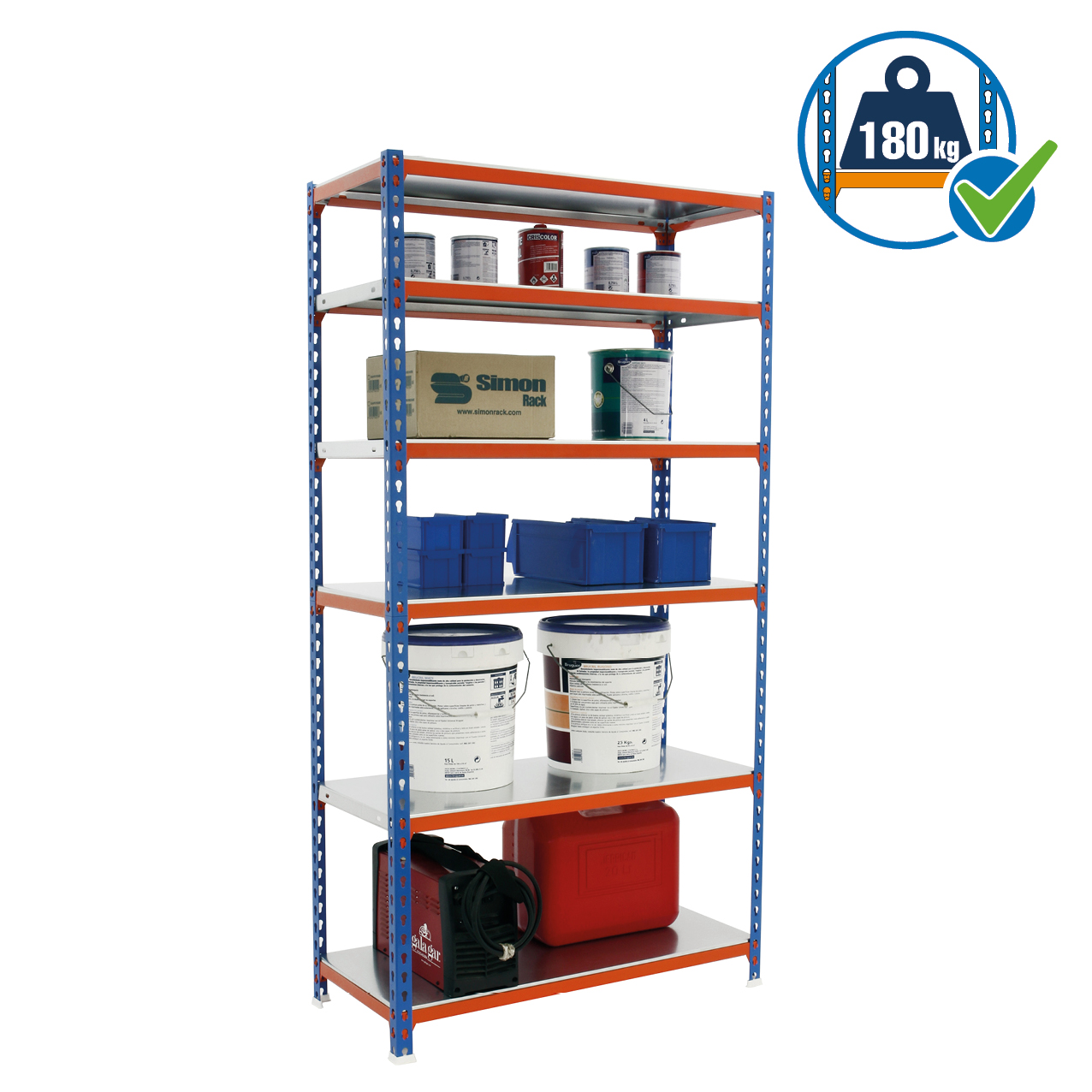 Simonrack SimonClick 6 scaffale metallo 6 ripiani 180 kg