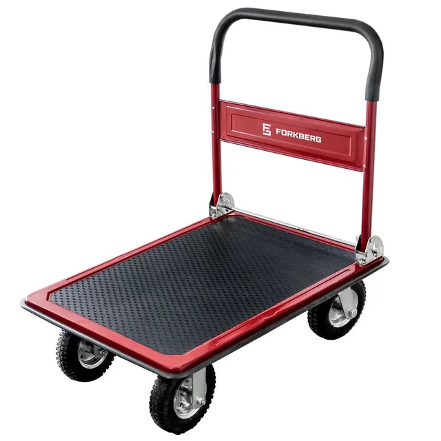 Forkberg 450 kg carrello a piattaforma ruote pneumatiche