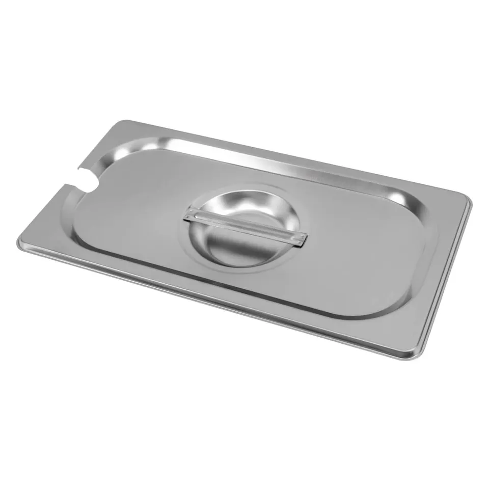 Mega-M coperchio GN 1/3 inox 32,5x17,6 cm con foro mestolo