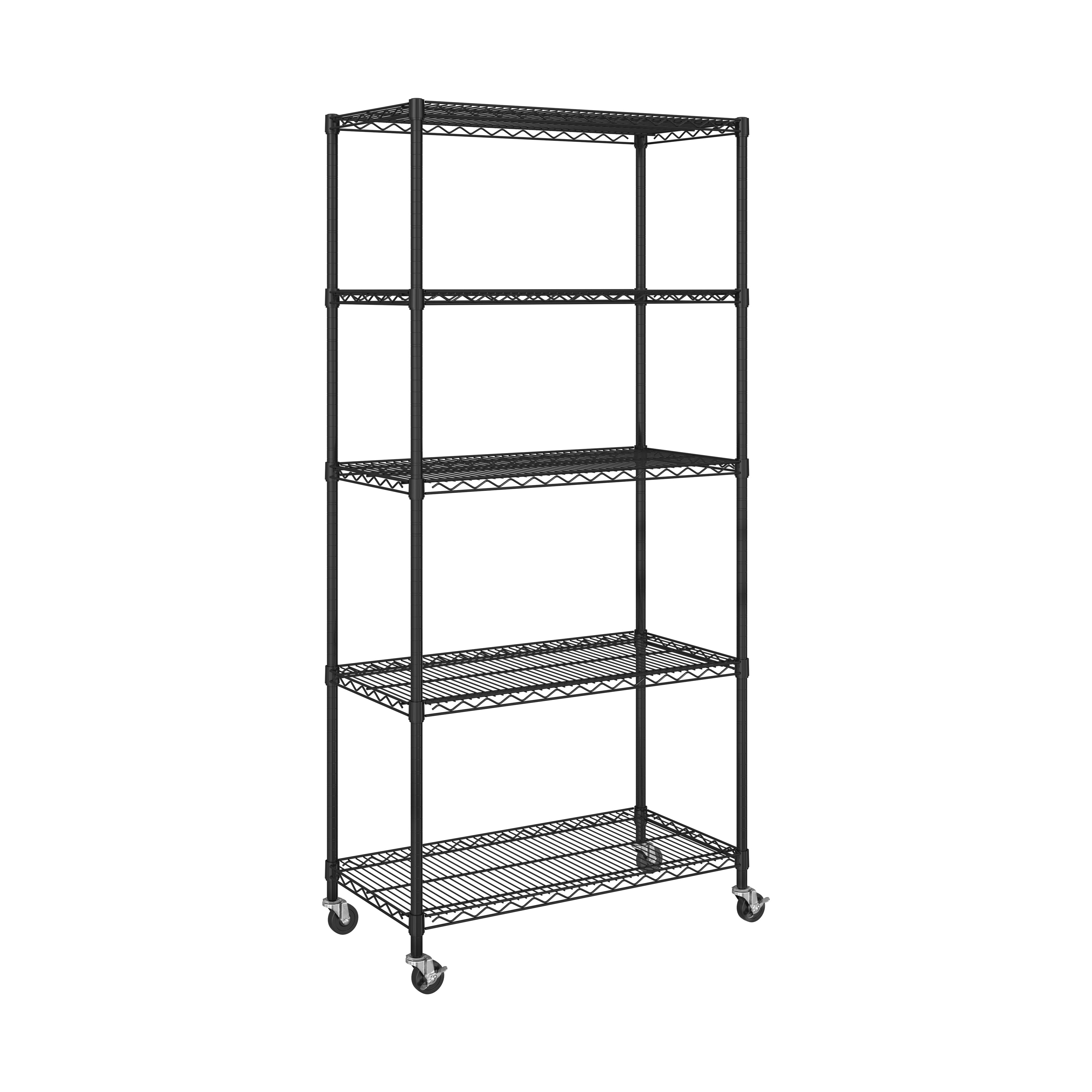 Seville Classics UltraDurable 18370 scaffale 5 ripiani nero