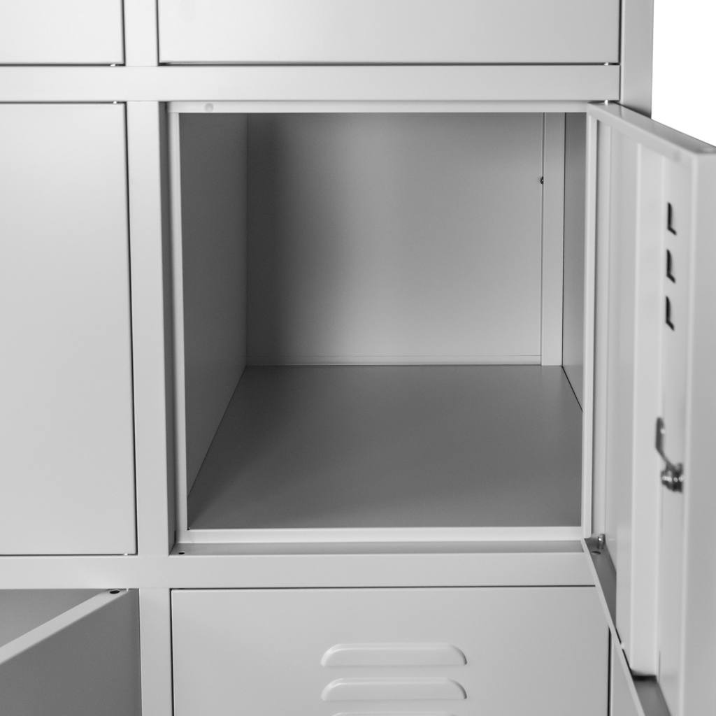 Mega-M 8 scomparti armadietto spogliatoio grigio 180 cm