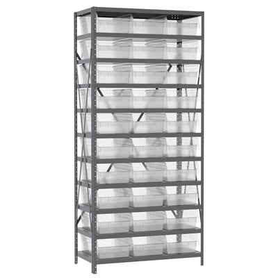 Akro-Mils AS1879018 scaffale metallo 11 ripiani con 32 vaschette