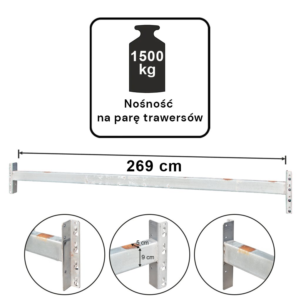 Dexion Speedlock traversa zincata 269 cm 1500 kg