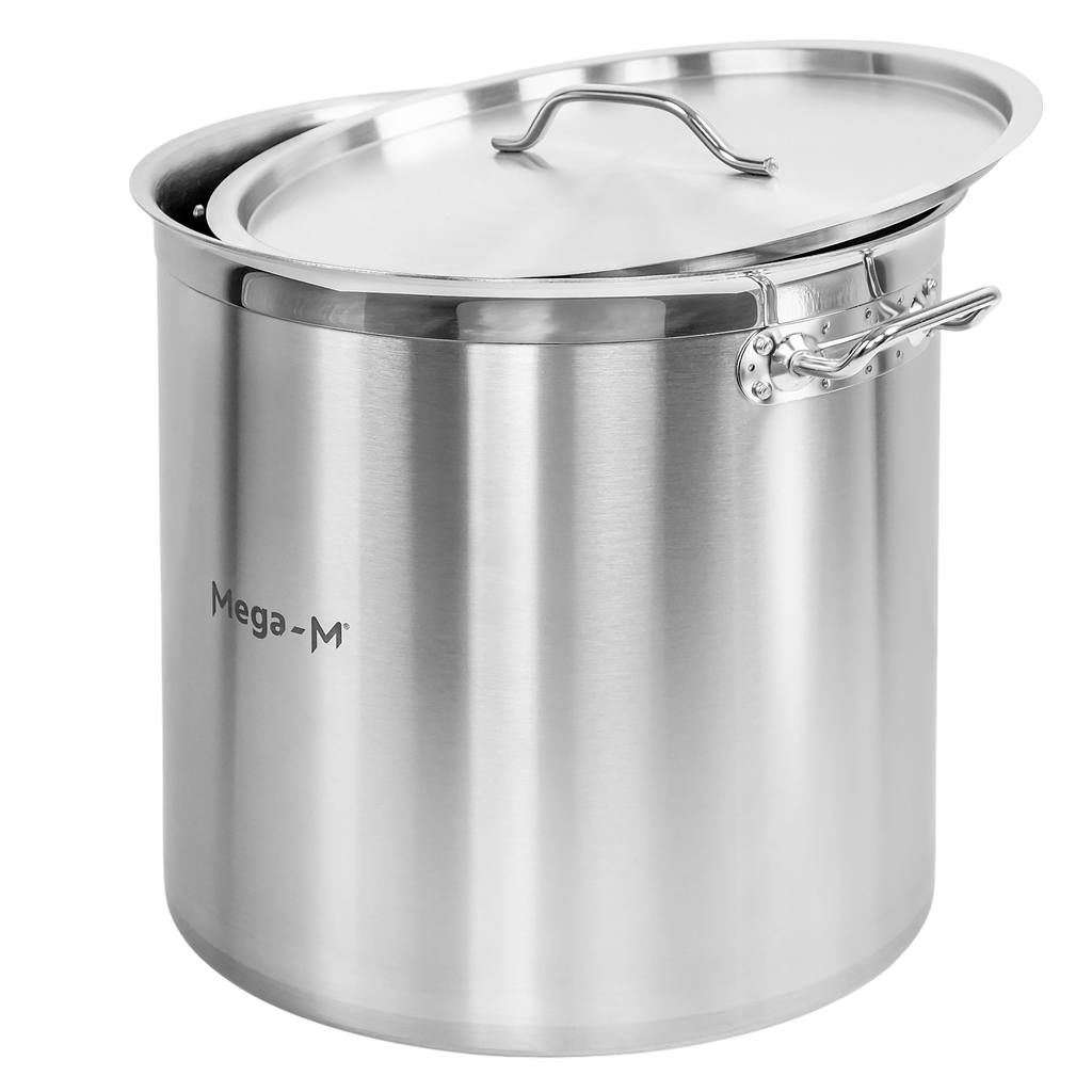 Mega-M Pro pentola alta inox 50L 40x40 con coperchio