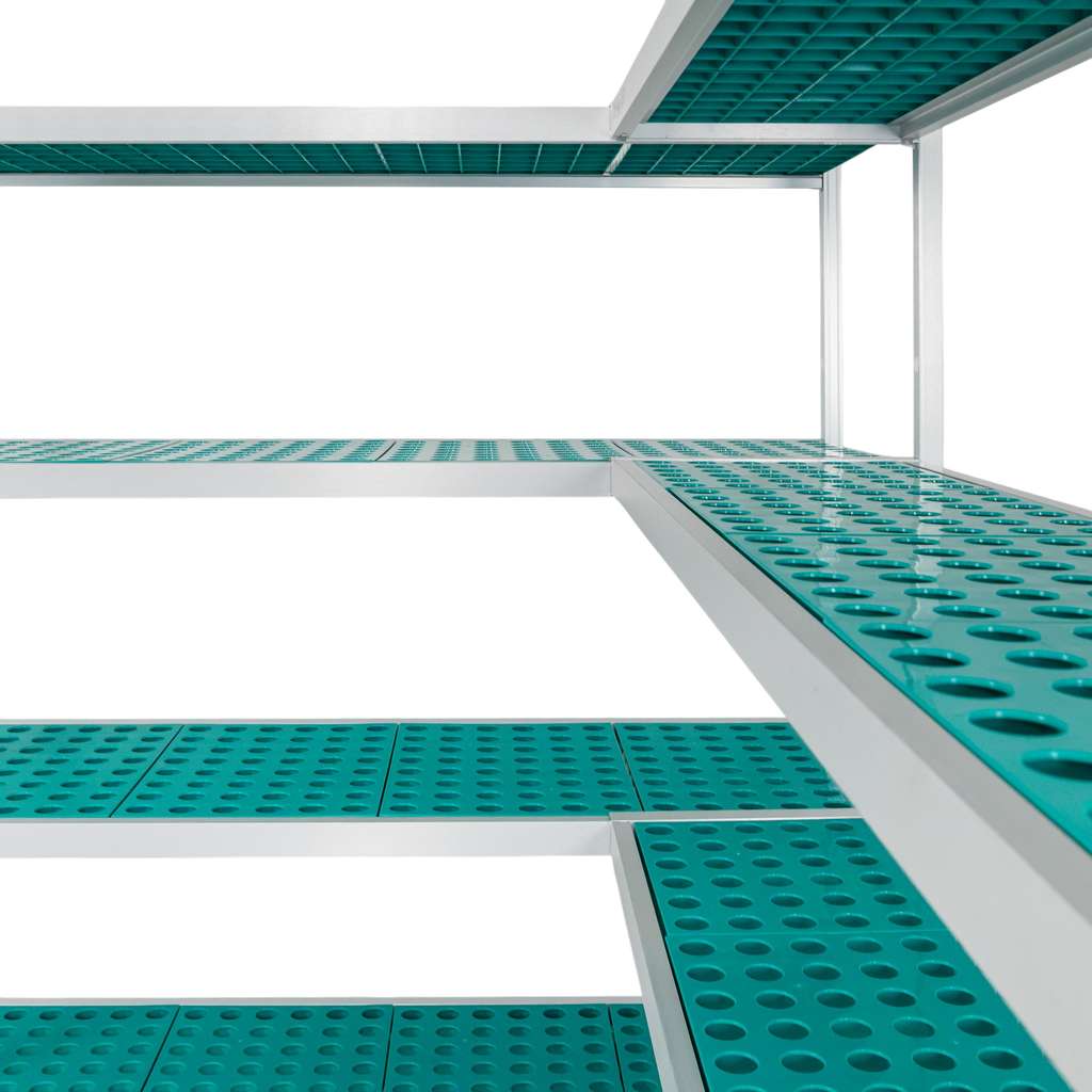 Mega-M ALUFRI Scaffale alluminio angolare 4 ripiani
