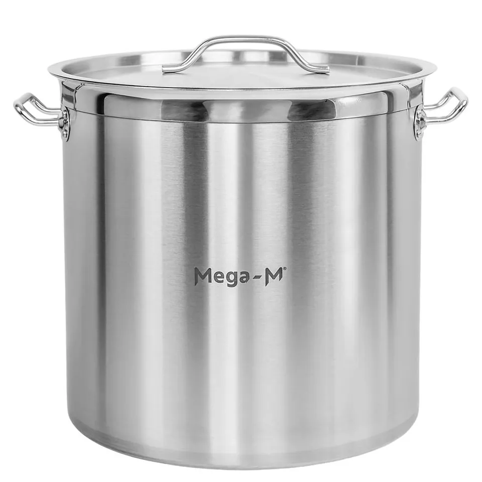 Mega-M Pro pentola alta inox 50L 40x40 con coperchio