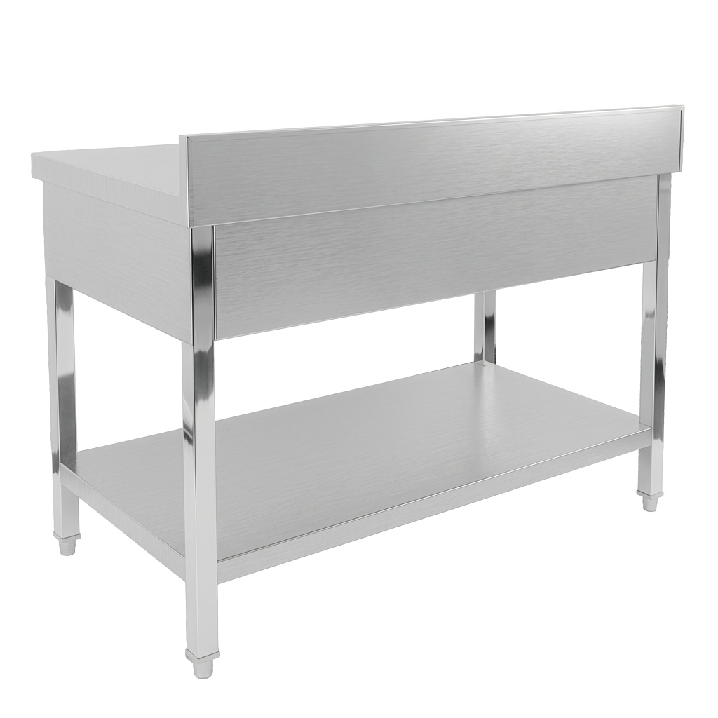Mega-M X 120x60x85 Tavolo Inox a Parete con 3 Cassetti