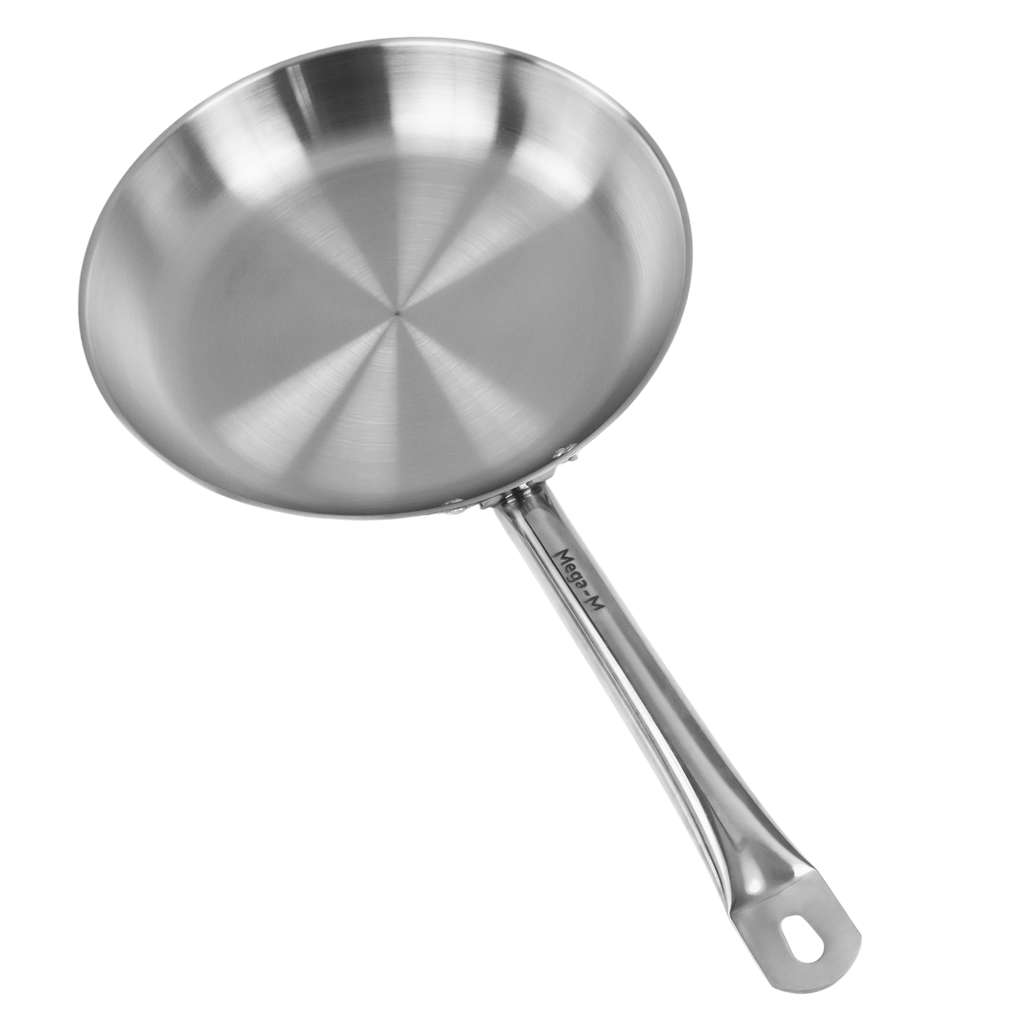 Mega-M Padella Acciaio Inox 28 cm Fondo Sandwich Induzione