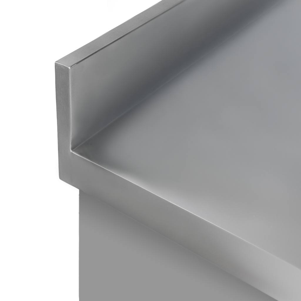 Mega-M 140x60x85 tavolo inox con armadio ante scorrevoli