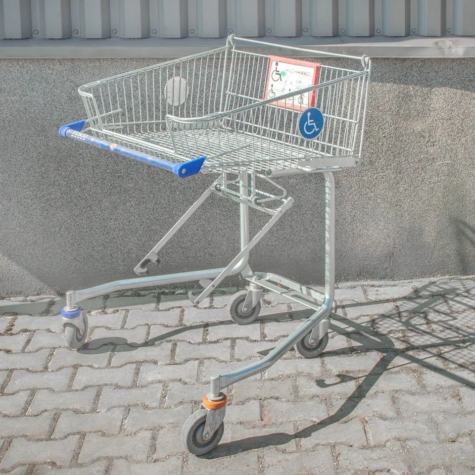 Wanzl S-85 carrello spesa disabili 90 L zincato
