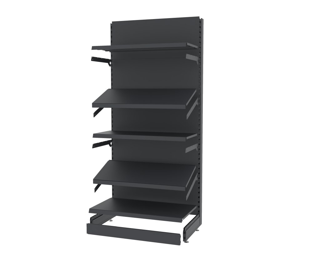 Mega-M Merkury II scaffale negozio parete H210 L103 cm grafite