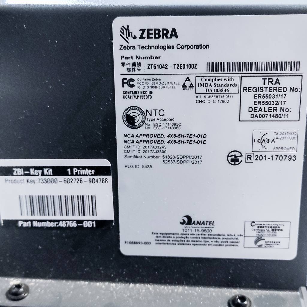 Zebra ZT610 ZT61042-T2E0100Z stampante etichette 203 dpi