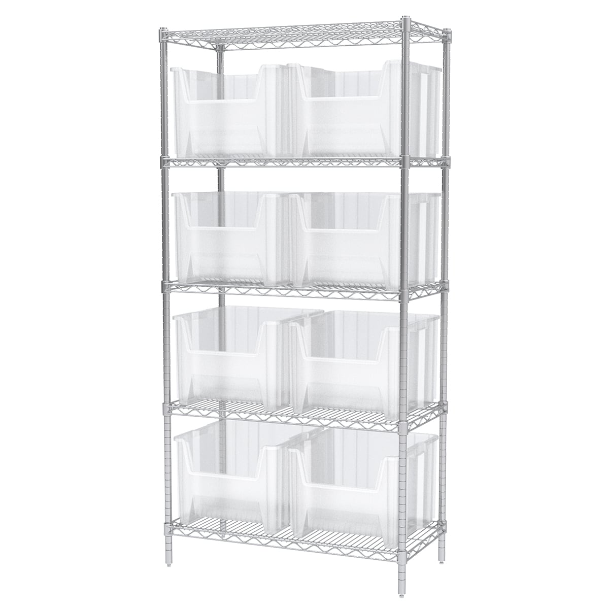 Akro-Mils AWS183613018 scaffale 5 ripiani con 8 contenitori