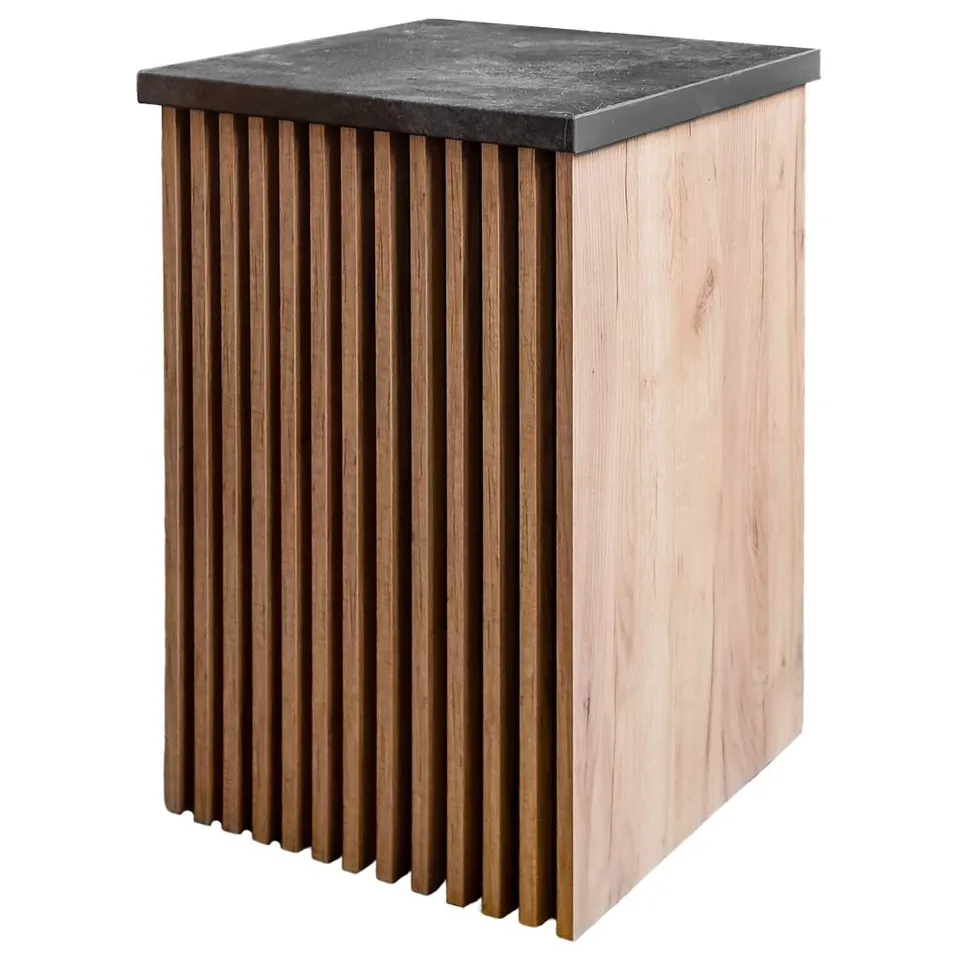 Mega-M 51x55x86 cm mobiletto rovere kraft con lamelle