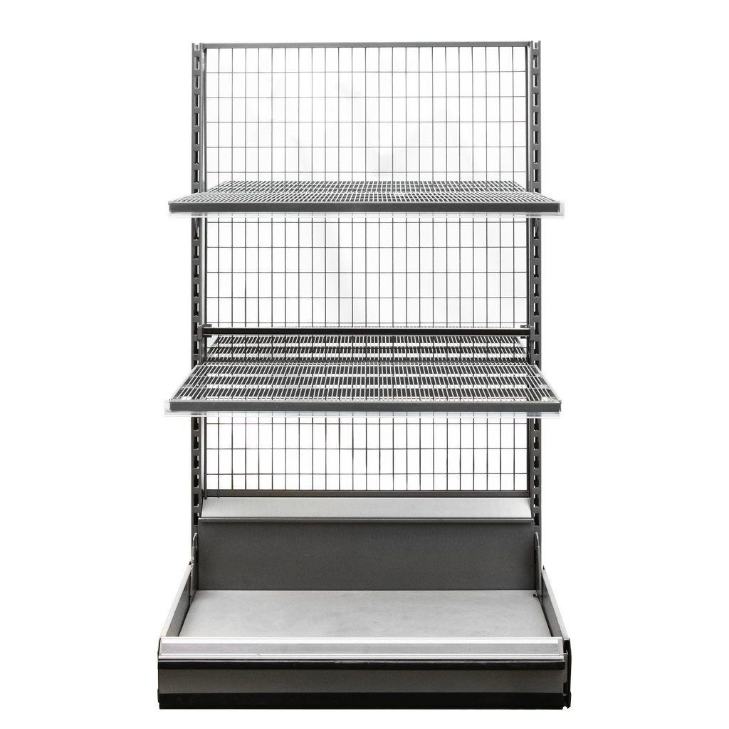 Wire-C scaffale negozio bifacciale 183 cm 4 ripiani