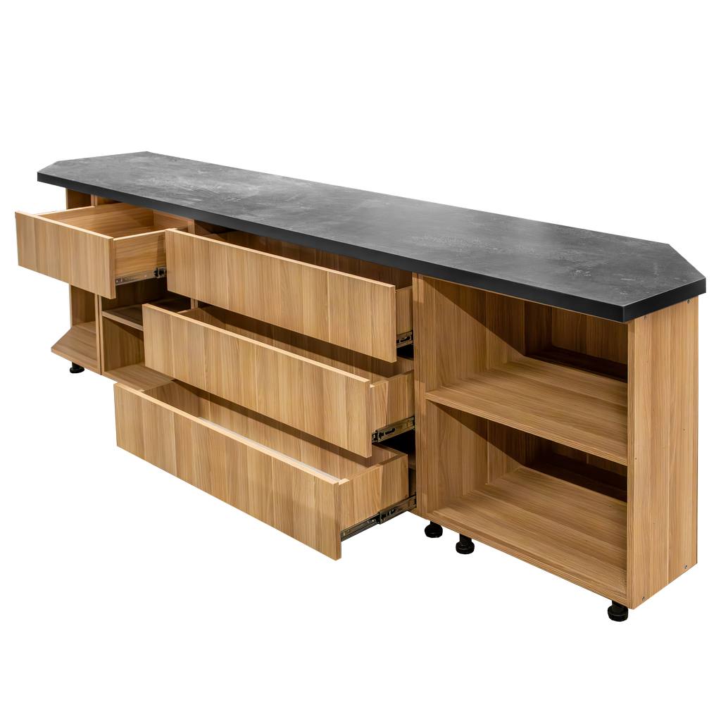 Mega-M banco cassa 290x60x113 cm rovere americano
