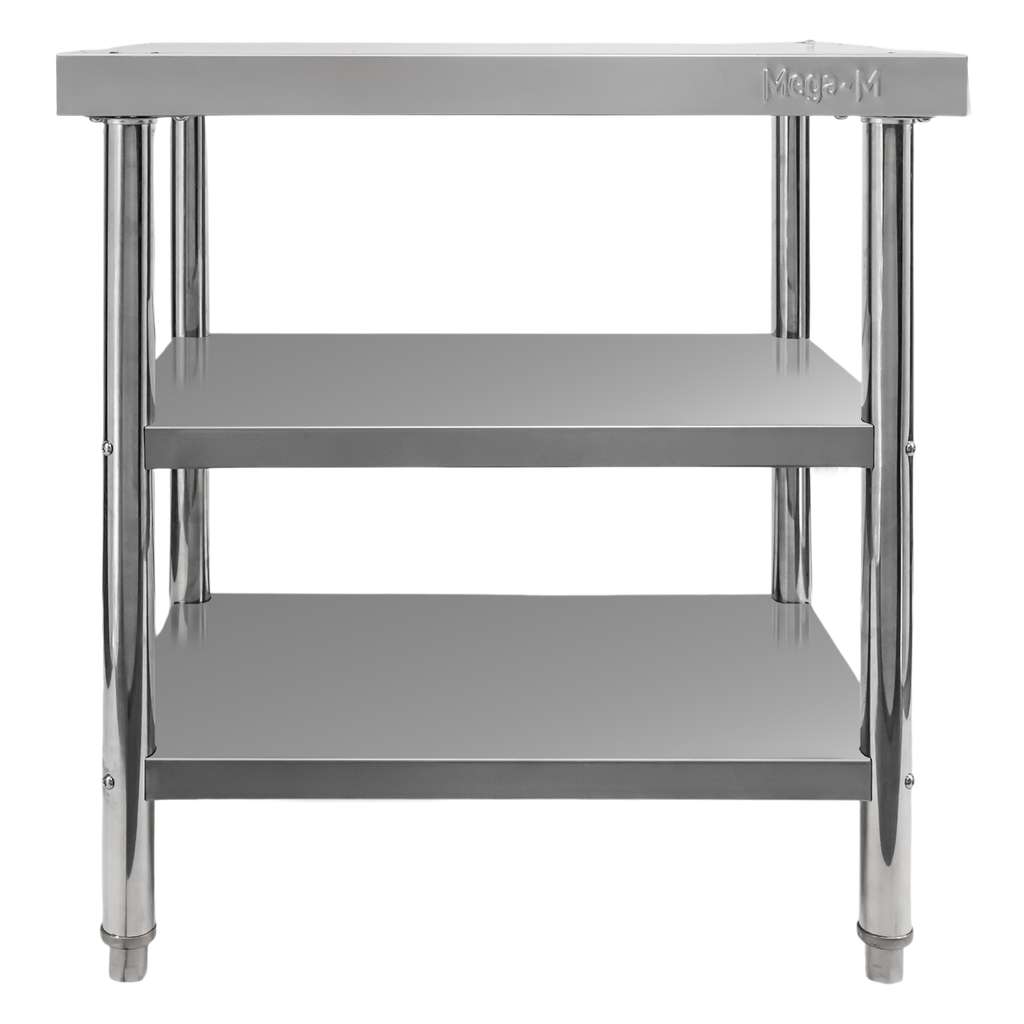 Mega-M X Standard tavolo inox 80x60x85 cm 2 ripiani