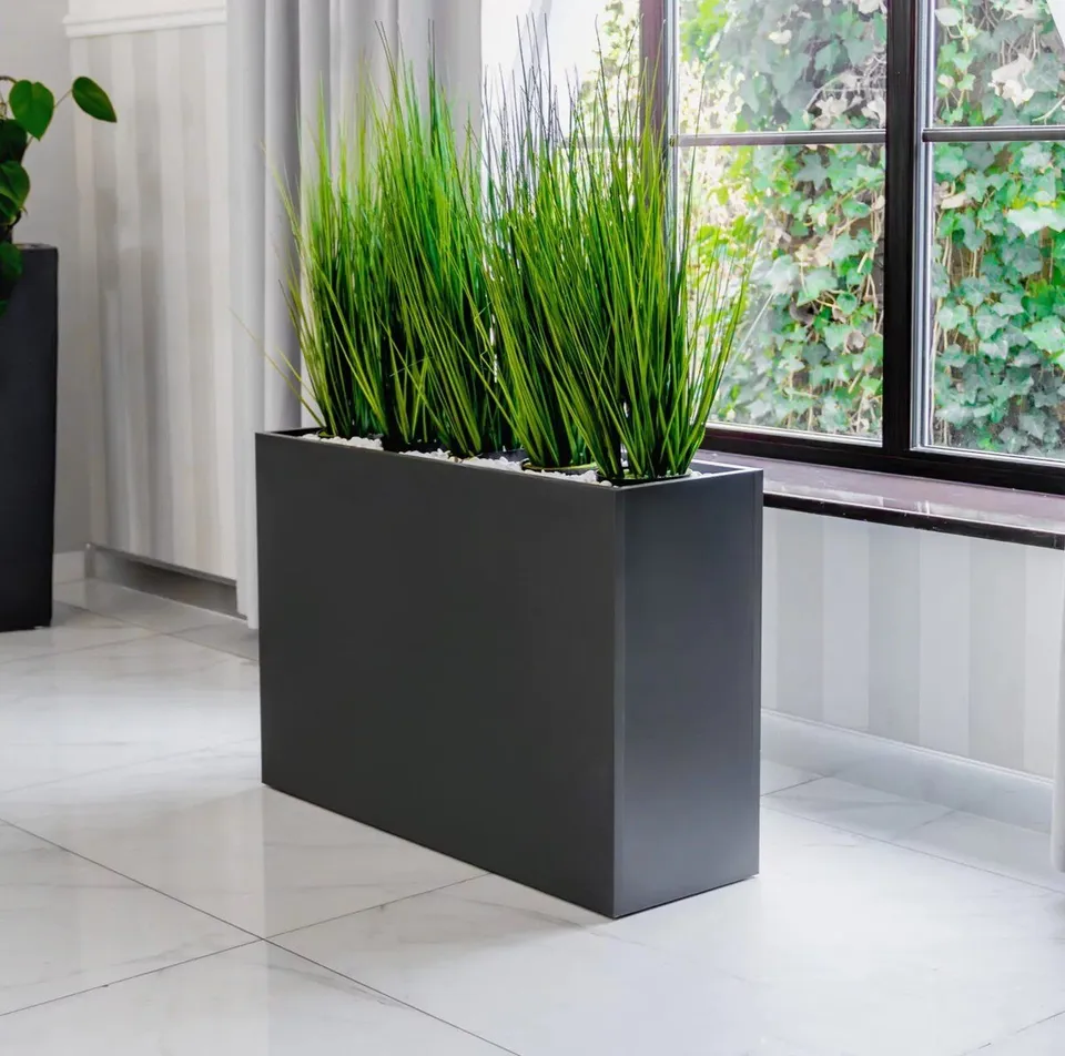 Mega-M 0164 fioriera interno antracite 135x30x70 cm con ruote