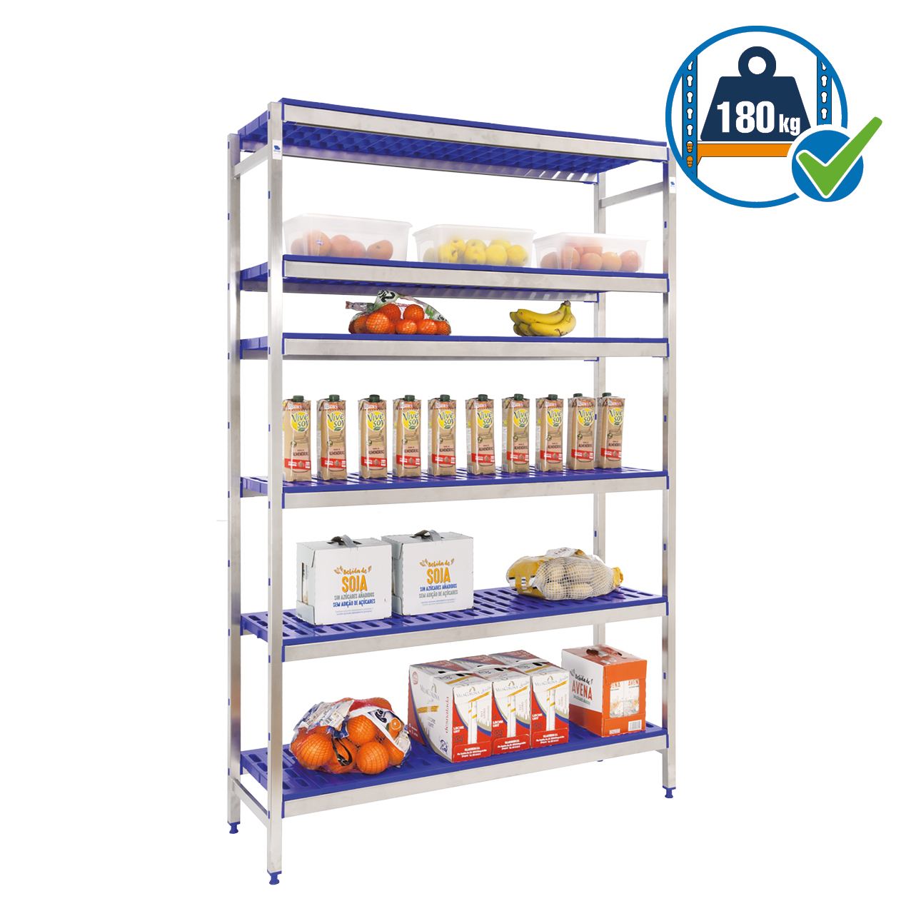 Simonrack SimonInox PP 6 scaffale iniziale 6 ripiani inox