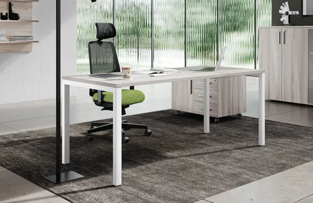 Agosistem Klever Scrivania Ufficio Bianca Made in Italy
