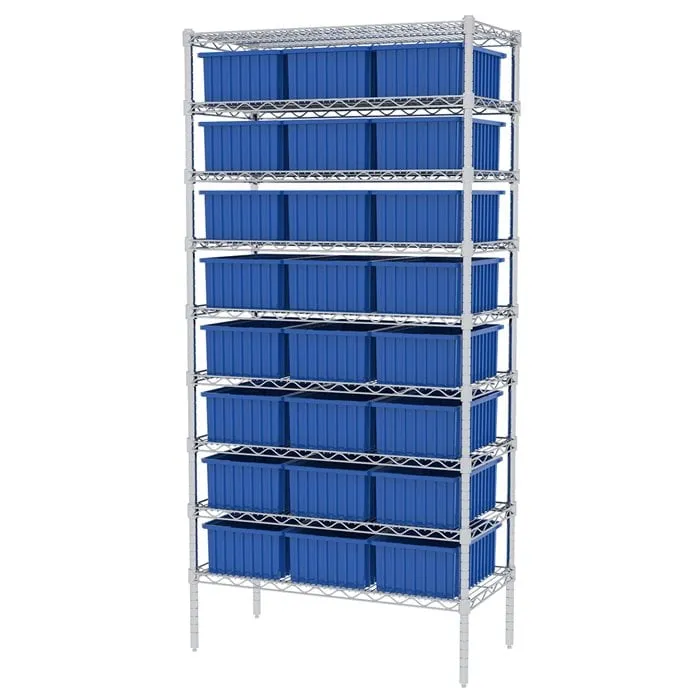 Akro-Mils AWS183633166 scaffale filo 9 ripiani 24 vasche