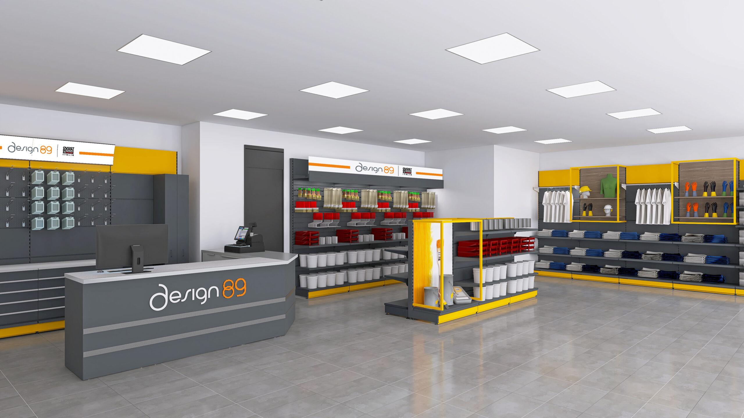 Design89 Scaffale Bricolage Supermercati
