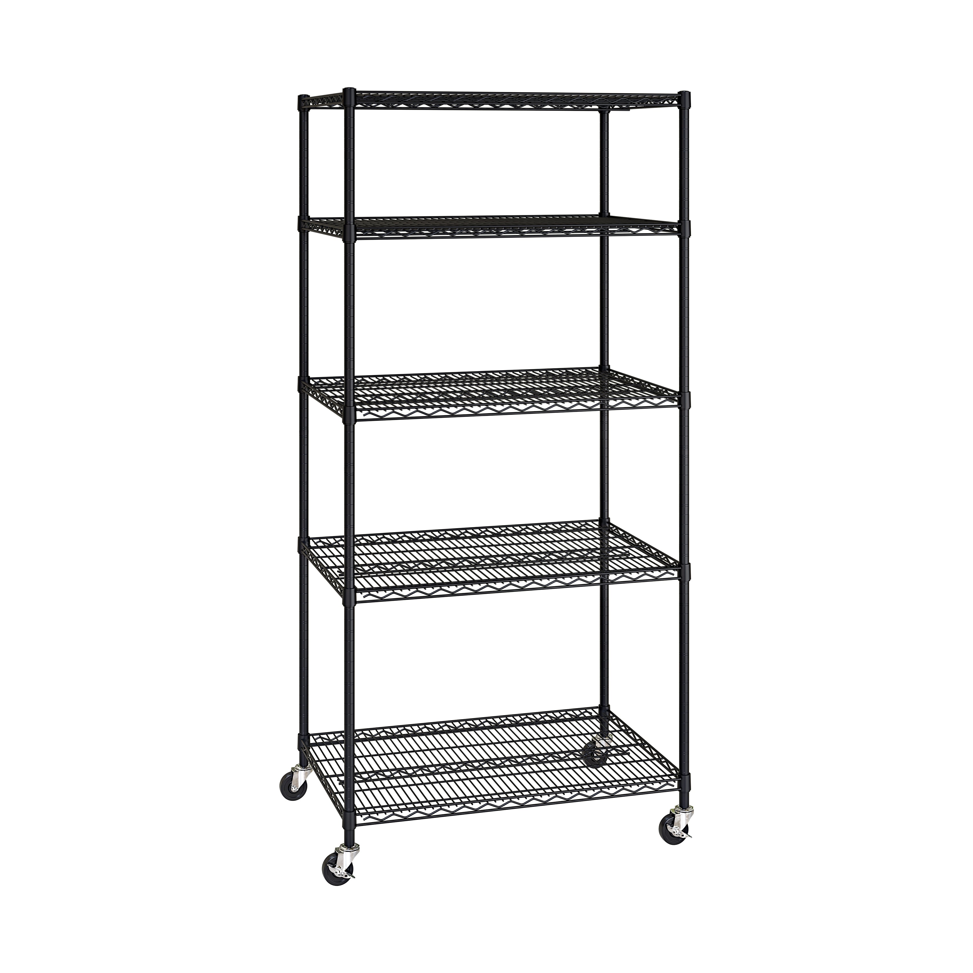 Seville Classics UltraDurable SHE24365B scaffale 5 ripiani acciaio