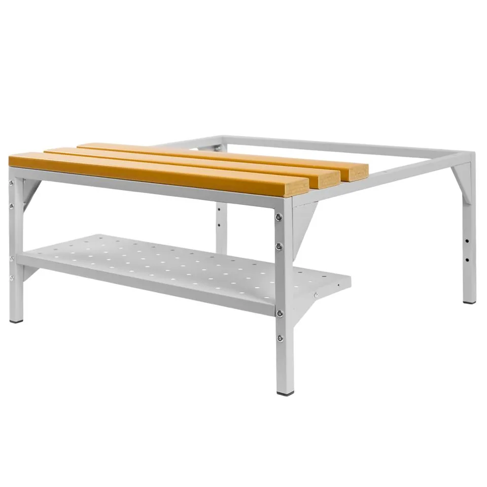 Mega-M panca spogliatoio WPC 80x80x43 cm portascarpe