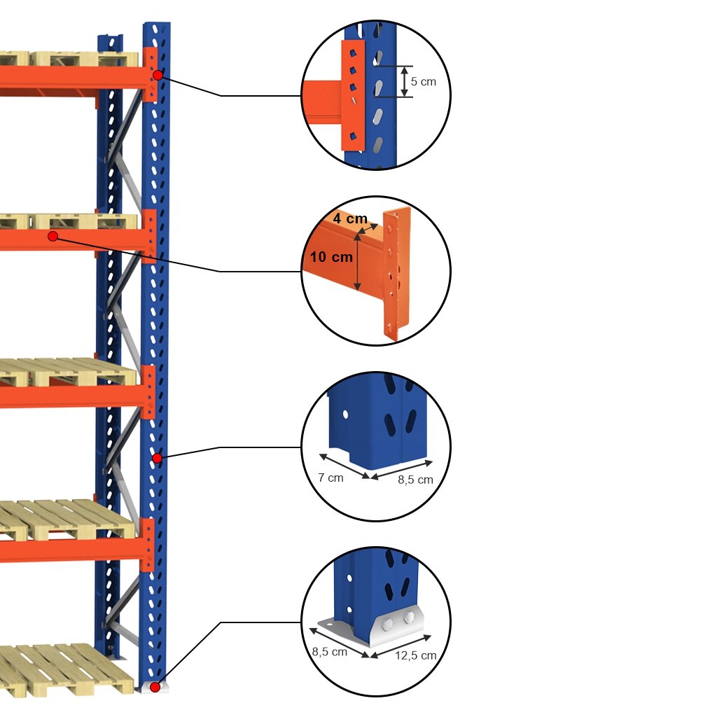 MAGO HX scaffale portapallet H400 L286 cm 2190 kg