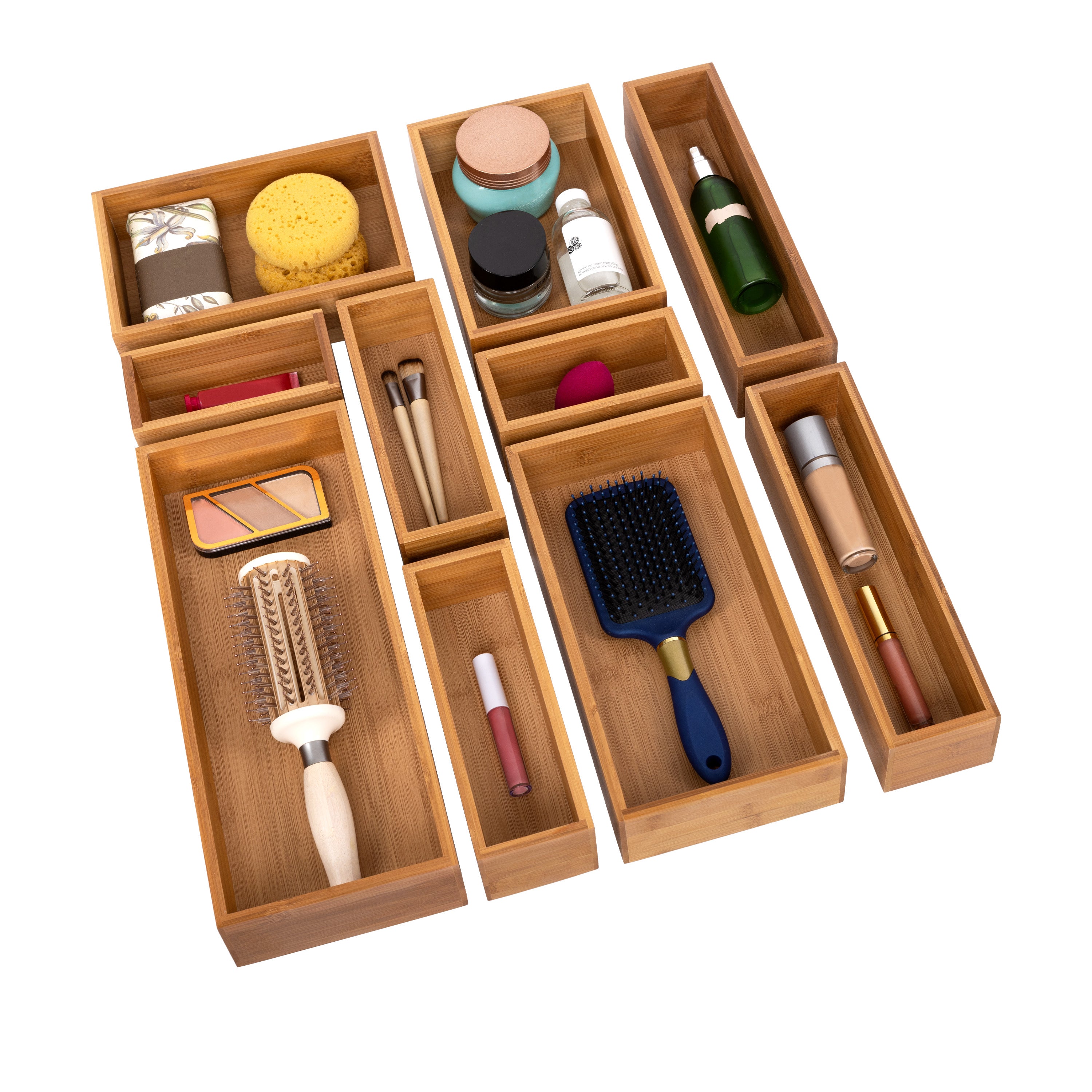 Seville Classics set organizer cassetti bambù 10 pezzi cucina