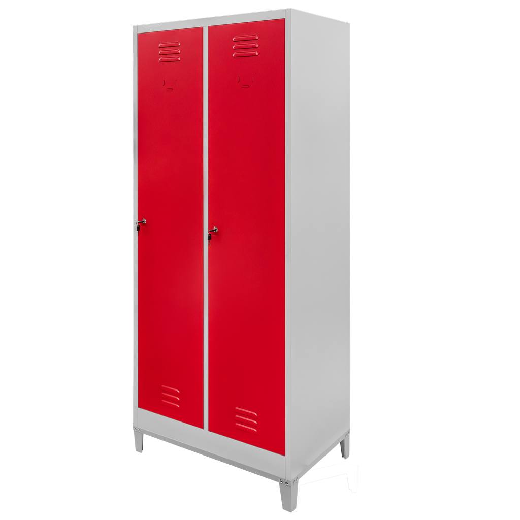 Mega-M 80 cm armadietto spogliatoio 2 ante frontale rosso